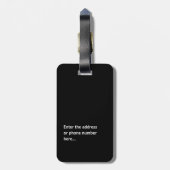 Personalized Custom Luggage Tag Gepäckanhänger (Rückseite vertikal)