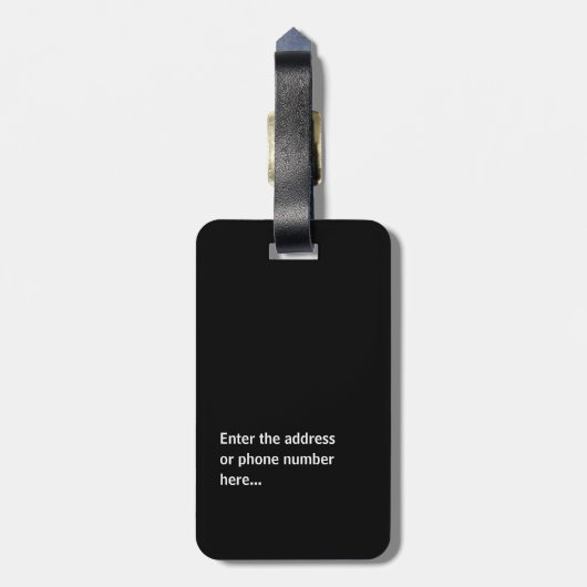 Personalized Custom Luggage Tag Gepäckanhänger (Rückseite vertikal)
