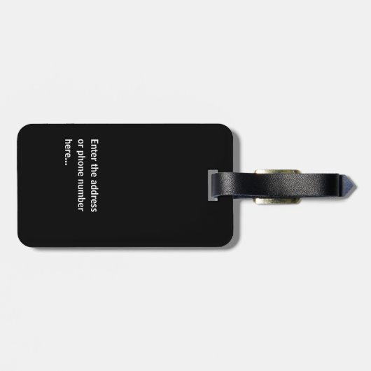 Personalized Custom Luggage Tag Gepäckanhänger (Rückseite horizontal)