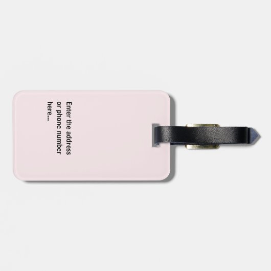  Personalized Custom Luggage Tag Gepäckanhänger (Rückseite horizontal)