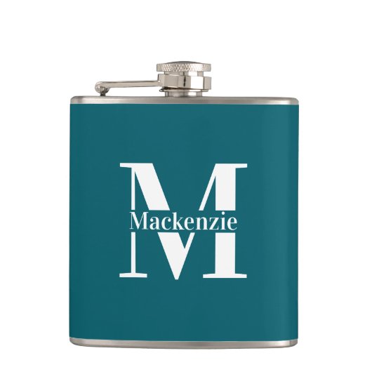 Personalized Custom Made Monogrammed Flachmann (Vorderseite)