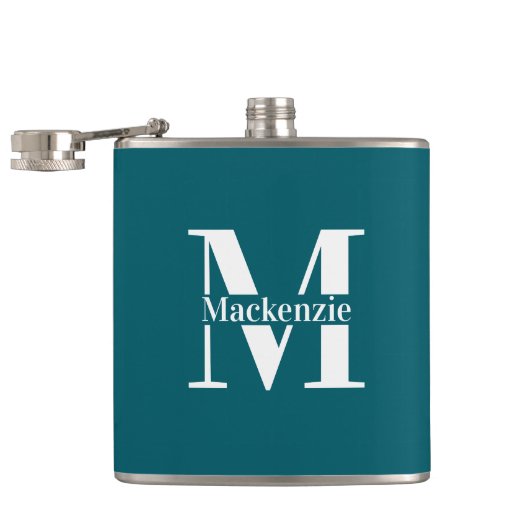 Personalized Custom Made Monogrammed Flachmann (Geöffnet)