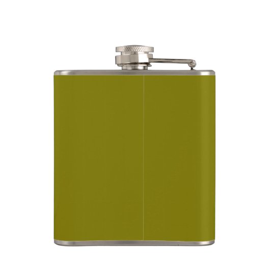 Personalized Custom Made Monogrammed Green Flachmann (Rückseite)
