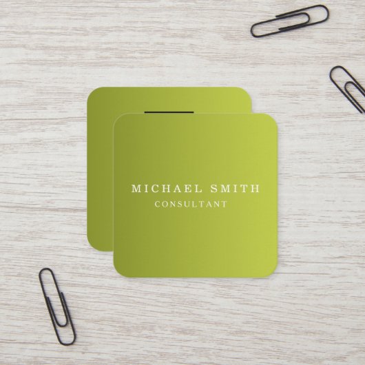 Personalized Custom Minimalist Modern QR Code Logo Quadratische Visitenkarte (Vorderseite/Rückseite Beispiel)