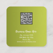 Personalized Custom Minimalist Modern QR Code Logo Quadratische Visitenkarte (Rückseite)
