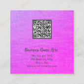 Personalized Custom Minimalist Modern QR Code Logo Quadratische Visitenkarte (Rückseite)