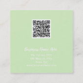 Personalized Custom Minimalist Modern QR Code Logo Quadratische Visitenkarte (Rückseite)