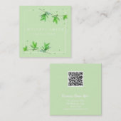 Personalized Custom Minimalist Modern QR Code Logo Quadratische Visitenkarte (Vorne/Hinten)