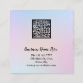 Personalized Custom Minimalist Modern QR Code Logo Quadratische Visitenkarte (Rückseite)