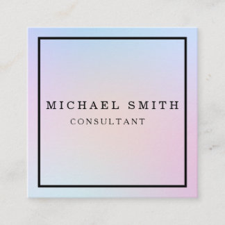 Personalized Custom Minimalist Modern QR Code Logo Quadratische Visitenkarte