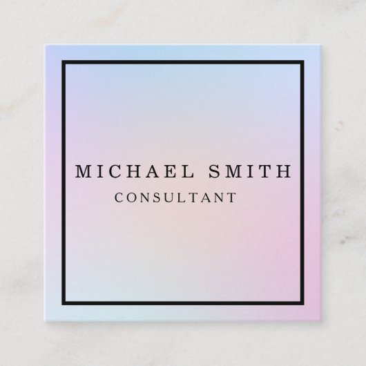 Personalized Custom Minimalist Modern QR Code Logo Quadratische Visitenkarte (Vorderseite)