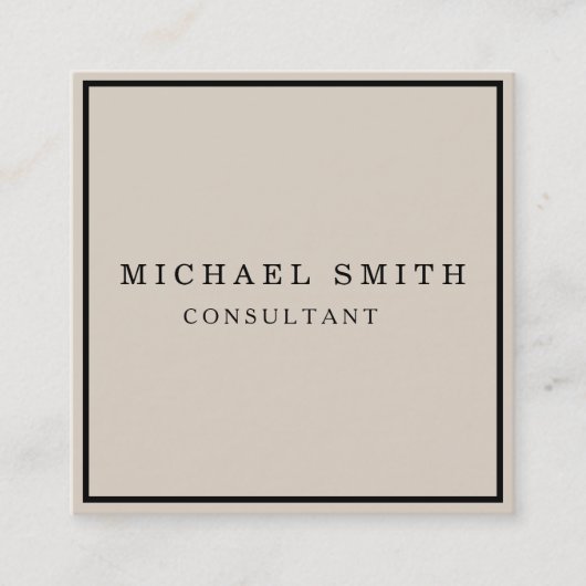 Personalized Custom Minimalist Modern QR Code Logo Quadratische Visitenkarte (Vorderseite)