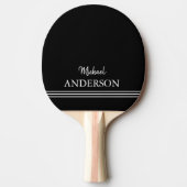 Personalized Custom monogram on black Tischtennis Schläger (Vorderseite)