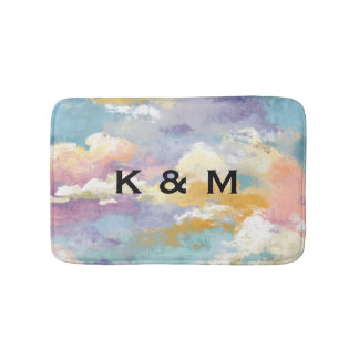 Personalized Custom Monogrammed Colorful Badematte