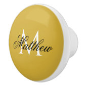 Personalized Custom Name and Monogram Ceramic Knob Keramikknauf (Rechts)