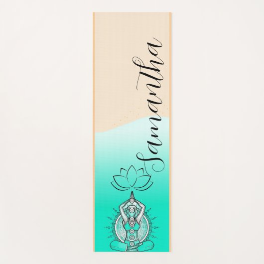Personalized Custom Name boho meditation  Yogamatte (Vorderseite)