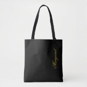 Personalized Custom Name Designer Black Tasche (Vorderseite)