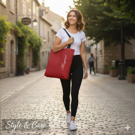 Personalized Custom Name Designer Christmas Red Tasche