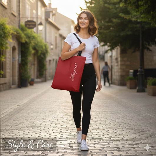 Personalized Custom Name Designer Christmas Red Tasche