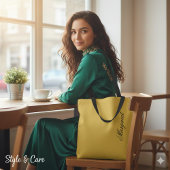 Personalized Custom Name Designer Metallic Gold Tasche