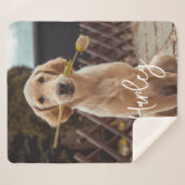 Personalized Custom Photo And Text Sherpadecke (Vorderseite (Horizontal))