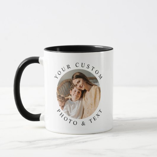 Personalized Custom Photo and Text Tasse (Links)