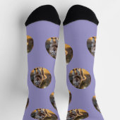 Personalized Custom Photo Blob - Husky Dog Face Socken (Oben)