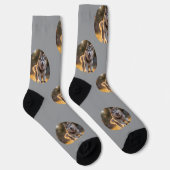 Personalized Custom Photo Blob - Husky Dog Face Socken (Rechts)