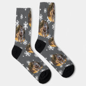 Personalized Custom Photo Blob - Snowflake Husky  Socken (Rechts)