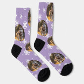 Personalized Custom Photo Blob - Snowflake Husky  Socken (Rechts)