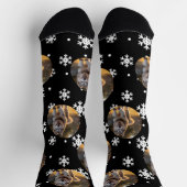 Personalized Custom Photo Blob - Snowflake Husky Socken (Oben)