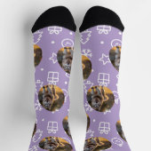 Personalized Custom Photo Blob - Winter Husky  Socken (Oben)