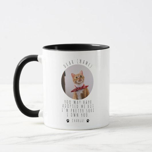 Personalized Custom Photo Cat Lover Dear Cat Tasse (Links)