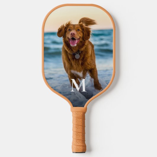 Personalized Custom Photo Monogram Pickleball Schläger (Vorderseite)