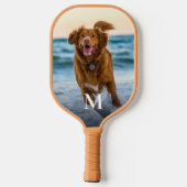 Personalized Custom Photo Monogram Pickleball Schläger (Rückseite)