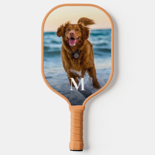 Personalized Custom Photo Monogram Pickleball Schläger (Rückseite)