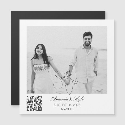 Personalized Custom Photo Save the Date magnet (Vorne/Hinten)