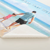 Personalized Custom Photo Sherpa Blanket with Text Sherpadecke (3/4)