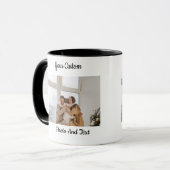 Personalized Custom Photo Text Combo Mug Tasse (Vorderseite Links)