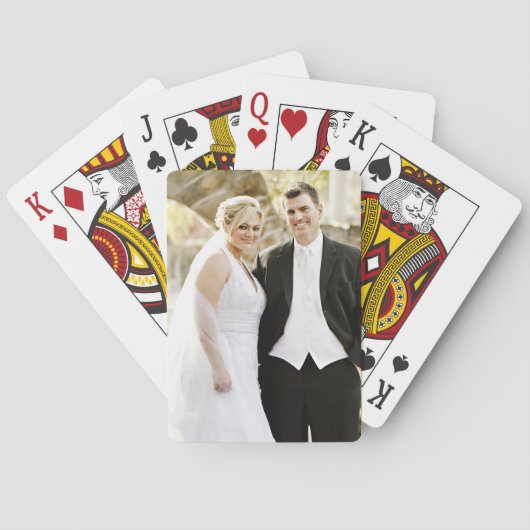 Personalized Custom Photo Wedding Spielkarten (Rückseite)