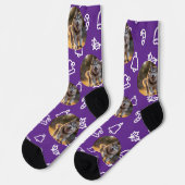Personalized Custom Photo - Winter Celebration Socken (Linkes Detail)