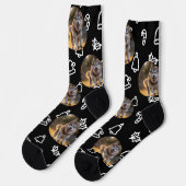 Personalized Custom Photo - Winter Celebration Socken (Linkes Detail)