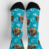 Personalized Custom Photo - Winter Celebration Socken (Oben)
