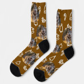 Personalized Custom Photo - Winter Celebration Socken (Linkes Detail)