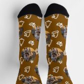 Personalized Custom Photo - Winter Celebration Socken (Oben)