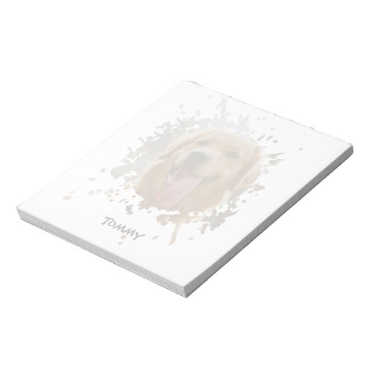 Personalized Custom Photo with Name Notizblock (Rotiert)