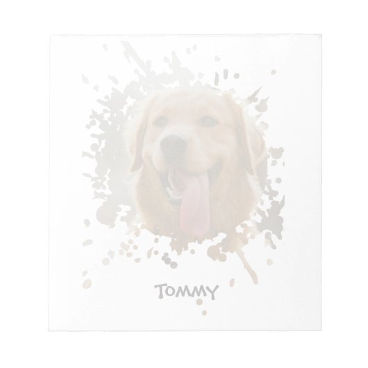 Personalized Custom Photo with Name Notizblock (Vorderseite)