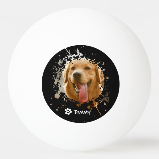 Personalized Custom Photo with Name Tischtennisball (Vorderseite)