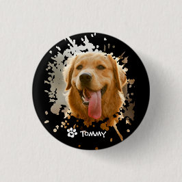 Personalized Custom Photo with Pet Name   Button