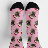 Personalized Custom Pug Christmas  Socken (Oben)